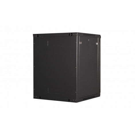 Шкаф 19" телекоммуникационный настенный, 15U 769x600х600 мм, дверь стекло, черный